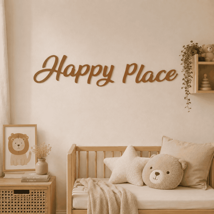 Décoration Murale en Bois "Happy Place" | Sueno