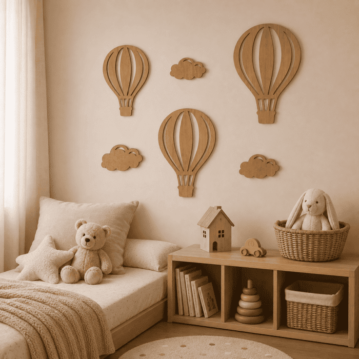 Ballons Décoratifs Muraux en Bois pour Chambre Enfant | Sueno