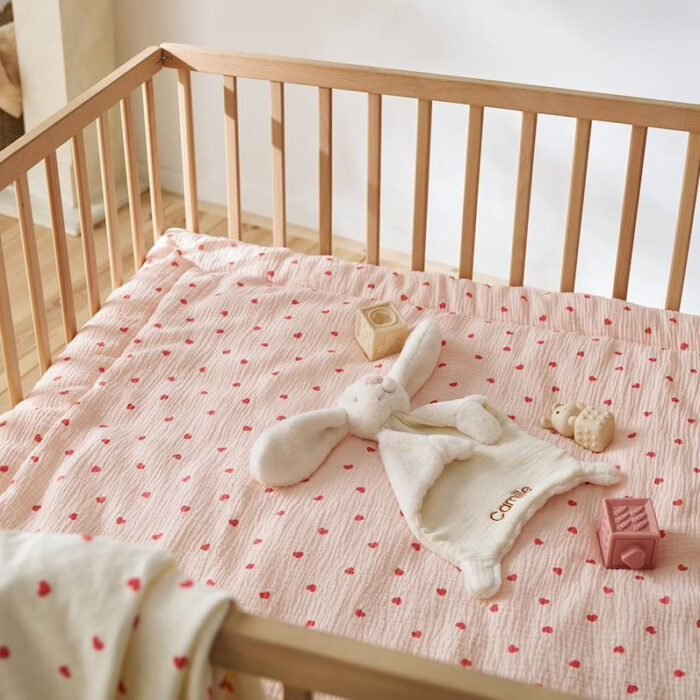 Tapis d'Éveil Bébé motif Cœurs Rose | Sueno